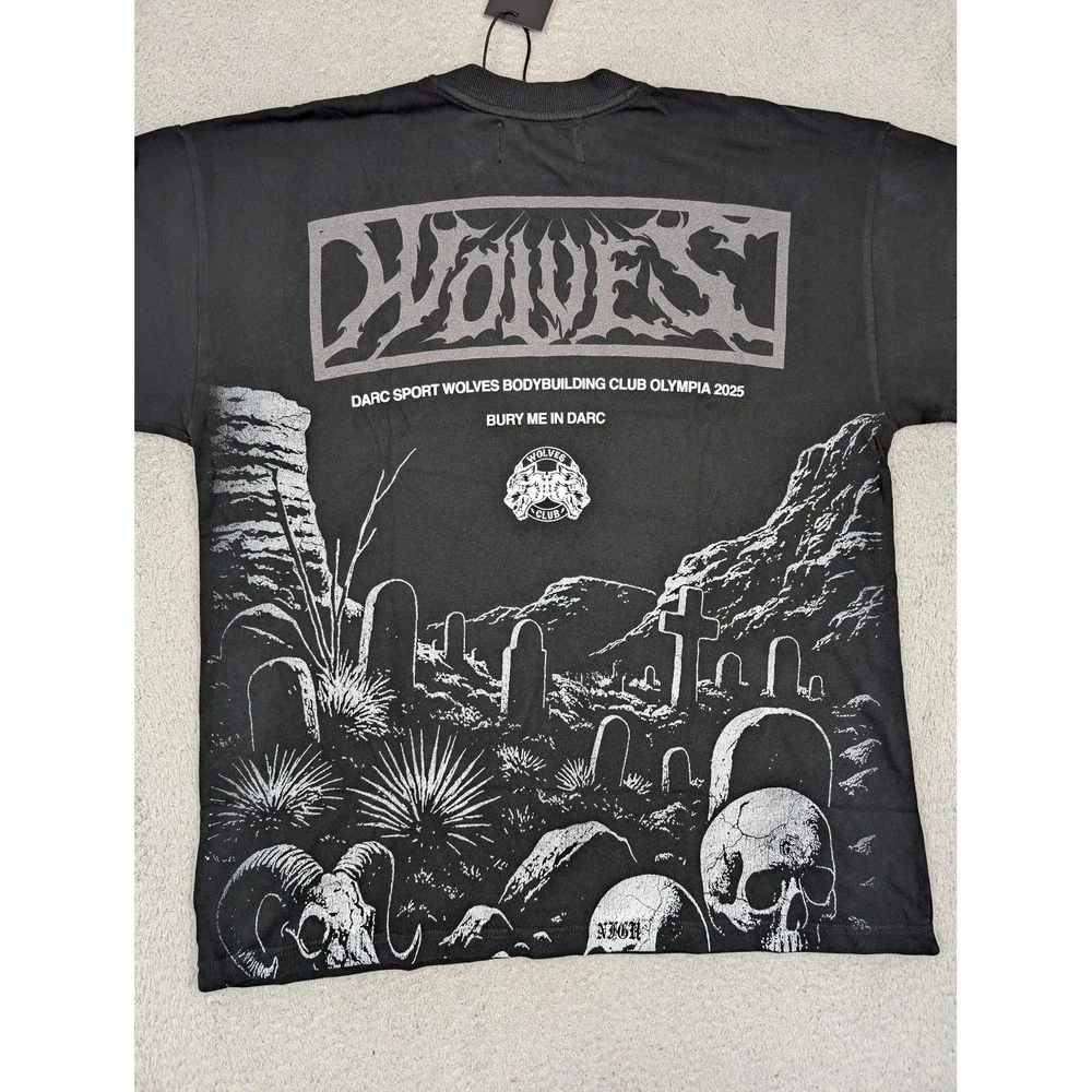 Darc Sport Shirt Mens Medium Black Wolves Olympia 2025 Limited Skull Graphic New - Picture 2 of 11